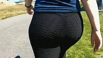 Mature Mom With Big Butt In Outdoor Public Show