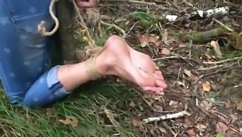 Outdoor Bondage And Foot Fetish With A Babe