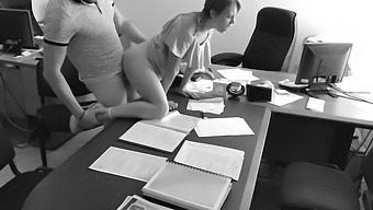 The Ceo Seduces And Records His Petite Secretary During A Business Meeting On The Desk