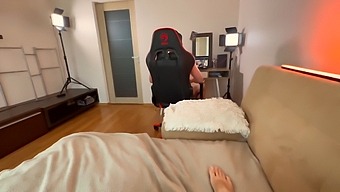 Caught My Boyfriend Jacking Off, I Joined In For A Steamy Session. Watch The Complete Video On Xvideo Red