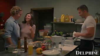Maya Woulfe Handles Two Big Cocks In A Delphine Films Video