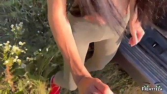 Pretty Girl Takes It In The Ass In Public