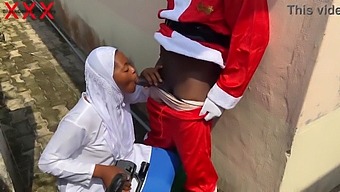 Enjoy A Christmas Fuck With A Sexy Hijab Babe And Santa. Subscribe To Red