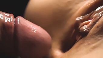 Close-Up Of Tight Pussy Getting Filled With Hot Cum