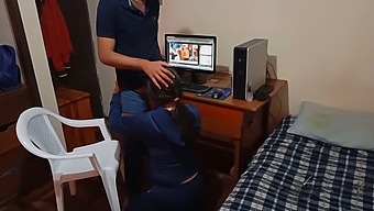 Maid Walks In On Me Watching Porn And Masturbating In My Room