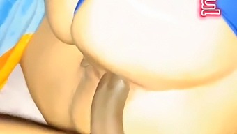 A Latina'S Butt Gets Creamed With Milk In This Video