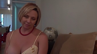 Brianna Beach, Blonde Milf With Natural Big Tits, Enjoys Watching Her Step Son Masturbate.